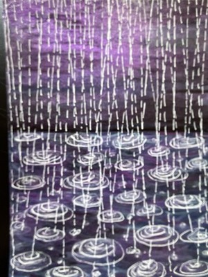 Original ACEO Art Card Painting Rain Drops