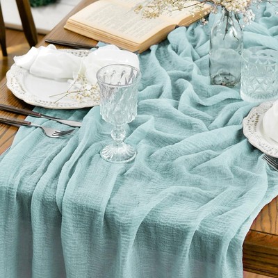 Boho Tischläufer Minze Hochzeit Party 80x300cm Weich Polyester