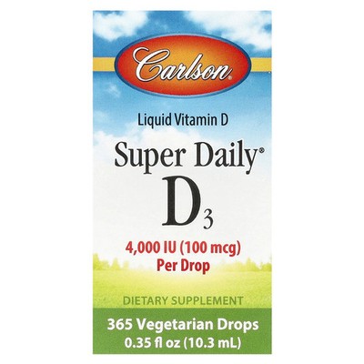 Super Daily  D3, 100 mcg (4,000 IU), 0.35 fl oz (10.3 ml)