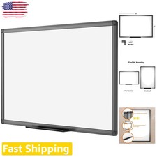48"x36" Magnetic Whiteboard, Anti-Scratch Black Aluminum, Easy Dry Wipe