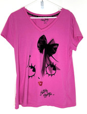 Camiseta Top Betty Boop Para Mujer Talla Grande 2X 18-20 Dormir Tejida Rosa Acento Tul