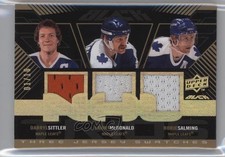 2008-09 UD Black Jersey Trios Gold 1/10 Darryl Sittler Lanny McDonald HOF 1p0