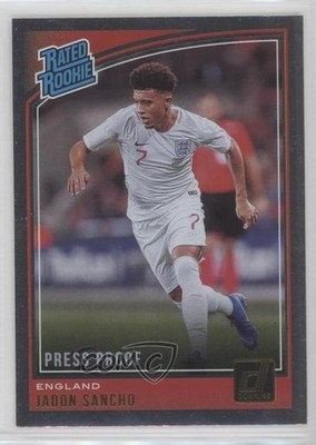 2018-19 Panini Donruss Rated Press Proof Silver Jadon Sancho #189 Rookie RC 0m52