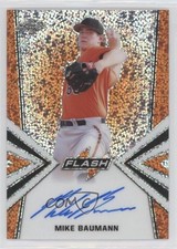 2020 Leaf Flash Flashback Base Auto Orange 4/10 Mike Baumann #BA-MB2 Auto 0c1q