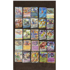 Pok mon TCG Holo Full Art V EX GX Card Lot 25 Cards Eevee Mega Heracross