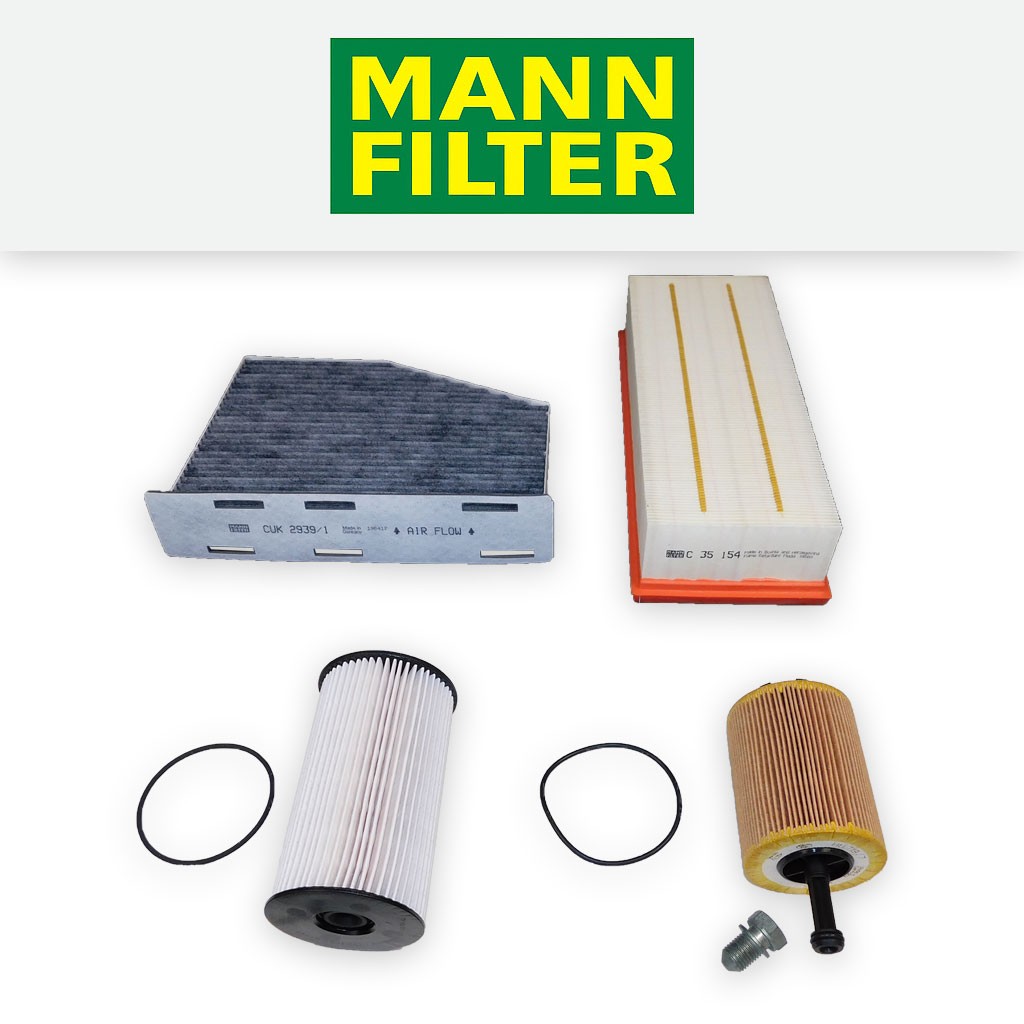 SERVICE KIT SKODA OCTAVIA 1Z 1.9 TDI MANN OIL AIR FUEL CABIN FILTERS UFI (05-10)