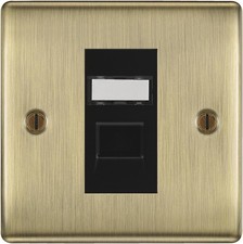 BG Nexus Antique Brass 1 Gang Single RJ45 Telephone Socket IDC Type NABRJ451
