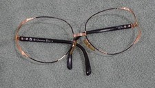 Vtg Christian Dior 2250 49 Gold Butterfly Frames Eyeglasses Made in Austria