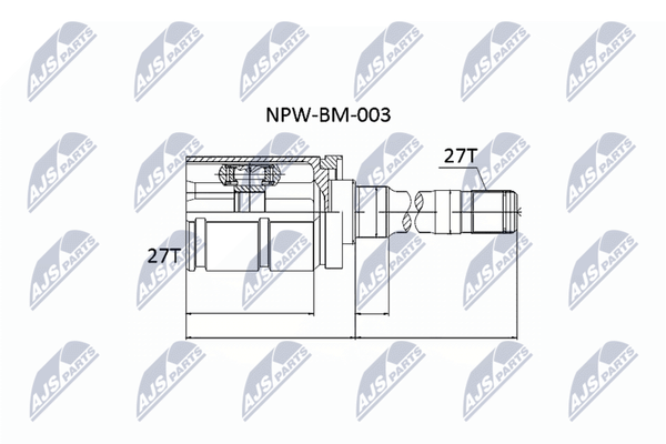 NTY NPW-BM-003 Gelenksatz, Antriebswelle Vorne Rechts FüR BMW-image