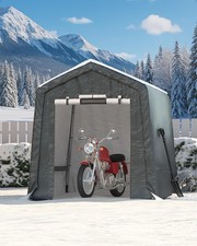 GARVEE Outdoor Storage Shed w/ Roll-Up Door & Vent, 240g Heavy-Duty Shelter Tarp
