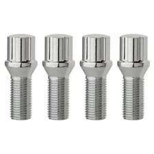 Chrome M14x1.50 Lug Bolts | Aftermarket Wheels | Spline | 27mm | Pack of 4