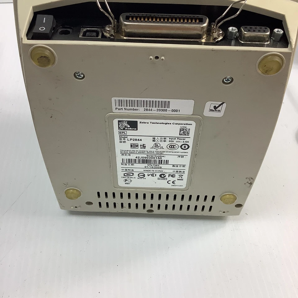 Zebra LP2844 USB Ethernet Network LAN Thermal Barcode Label Printer - Image 4 of 4