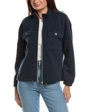 Nanette Nanette Lepore Diamond Lattice Cable Quilted Jacket Women's