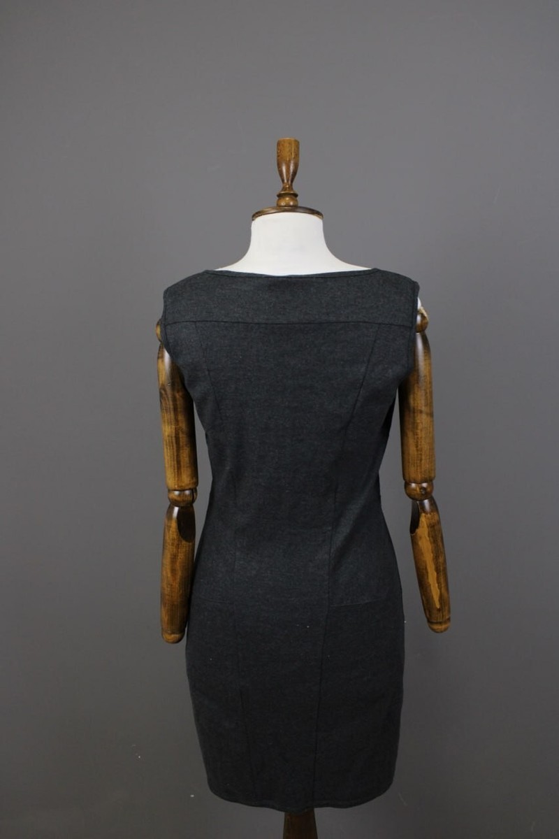 MARITHE FRANCOIS GIRBAUD Gray Wool Sleeveless Evening