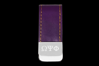 Kappa Alpha Psi Laser Engraved Leather Money Clip