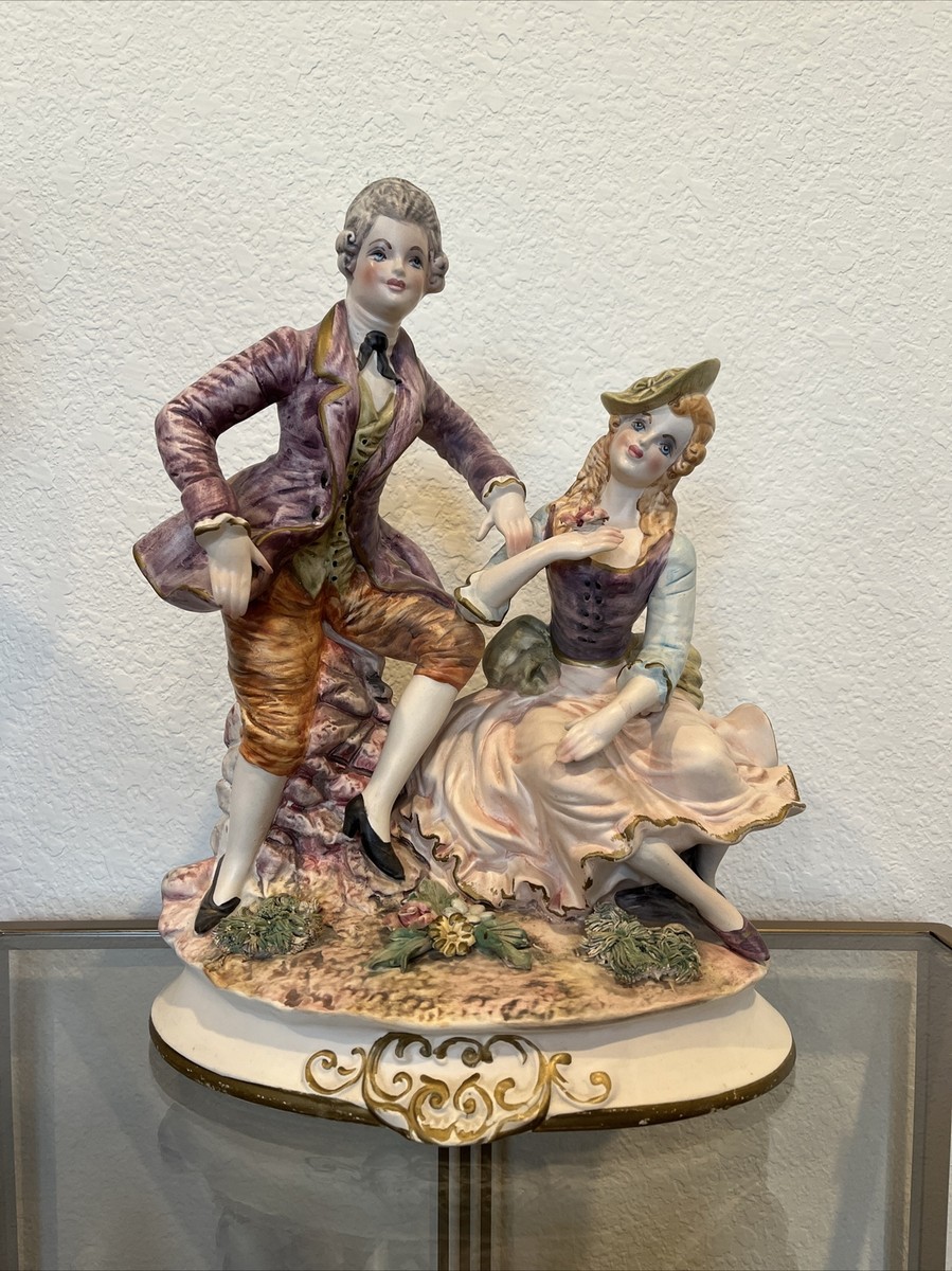 Capodimonte N Italian Porcelain Figurine Victorian Couple 60s-70s
