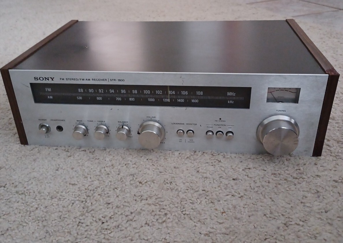 Vintage Sony AM FM Stereo Receiver STR-1800 Serviced, Upgraded