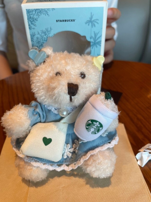 【韓国スタバ】2024夏★Cool Summer bearista Key Chain Starbucks Korea 2024 French Summer Bearista Keychain Blue