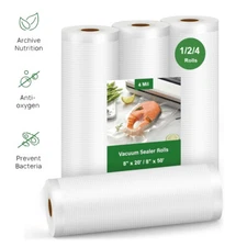 8"x20' 8"x50' Vacuum Sealer Bags Roll Embossed Food Saver Storage Freezer Bags