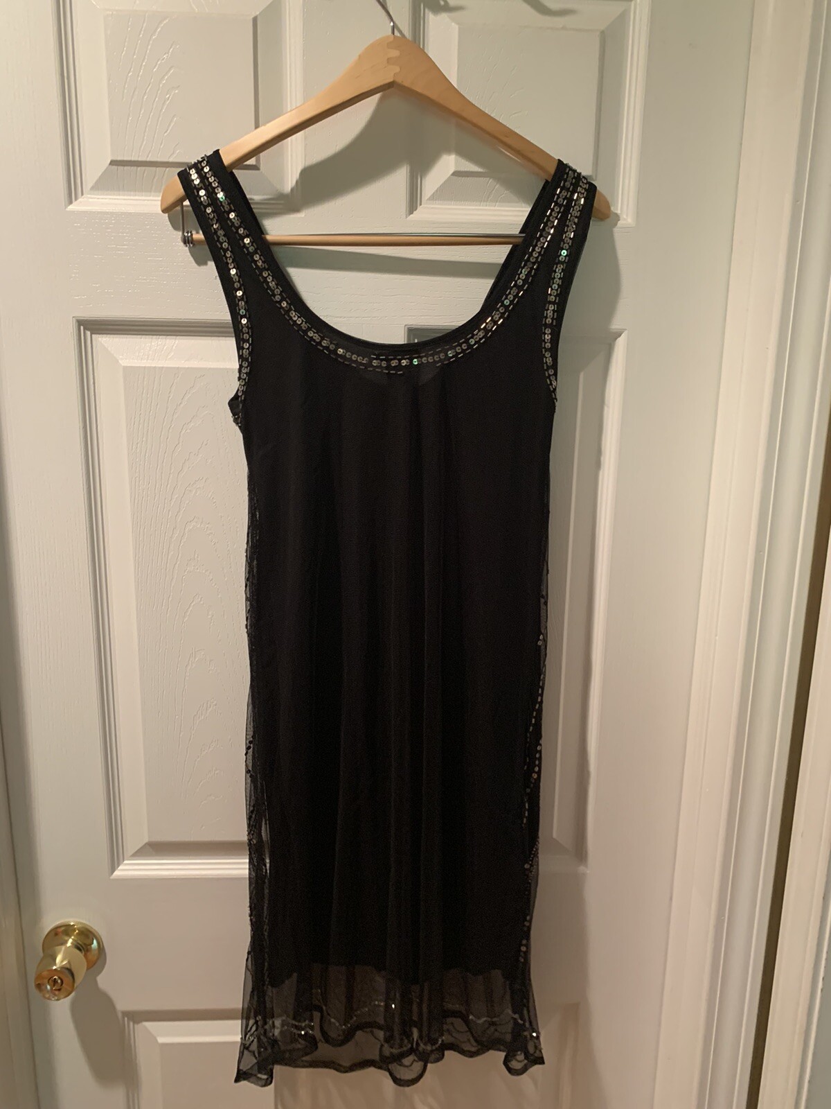 ROARING 20's Silver Sequins Beaded Flapper Dress … - image 13