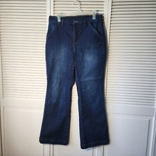 Duluth Trading Womens Jeans Size 10 x 31 Stretch High Rise Dark Wash Straight