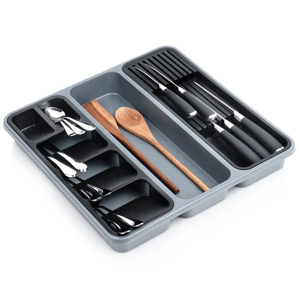 Schubladeneinsatz Besteckkasten Besteckorganizer Schubladenorganizer 40x40 cm - Bild 2 von 4