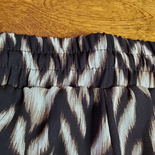 Pantalon femme Zac & Rachel Palazzo taille haute marron noir blanc cœur zig zag taille S - Photo 3/7