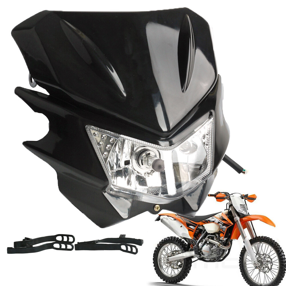 Universal Motorcycle Bike Streetfighter Street Fighter Hi/Lo Headlight Head Lamp | 12 V | Front | Street Motorcycle