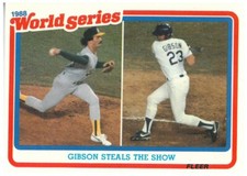 1989 Fleer World Series #5 Gibson Steals the Show - Los Angeles Dodgers