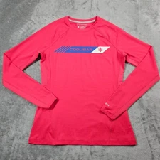 Coolibar Shirt Womens Small Red Pink Devi Long Sleeve Sun Protection Fitness Tee
