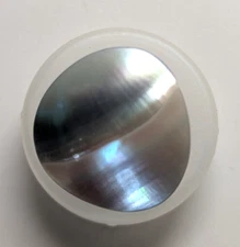 Single Blue Moon Mother of Pearl Polished Shell Inlay Buttons 1" Triangular SM