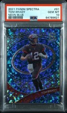 2021 TOM BRADY PANINI SPECTRA [NEON BLUE] PSA {10} GEM MINT #56/60
