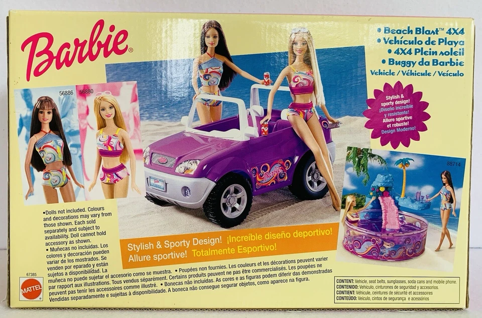 Coche Barbie Beach Blast 4x4 en púrpura (2002, Mattel), nuevo y precintado Foto 2 de 4