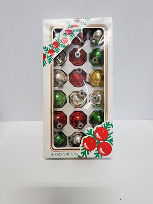 Vintage RAUCH Christmas Ornaments Balls Lot Of 18 KMART Red  display picture 1