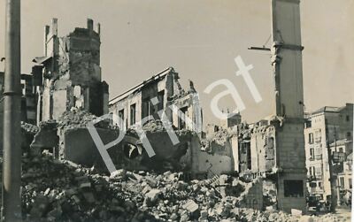 Foto WKII Panzerschiff ''Deutschland'' Landgang Ruinen Zerstörung F1.10