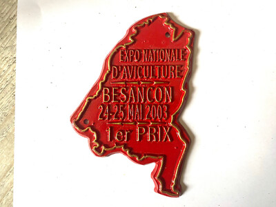 Aluminium plate Concours Poultry Colombophile Besançon 2003 Modene Club