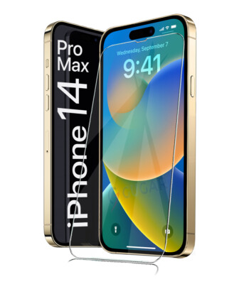 Für iPhone 14 Pro Max (6.7'') - 9H Panzerfolie Echt Glas HD Display Schutzglas