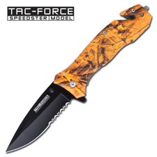 TAC-FORCE TF-434OC SPRING ASSISTED KNIFE Orange Camo Handle NEW