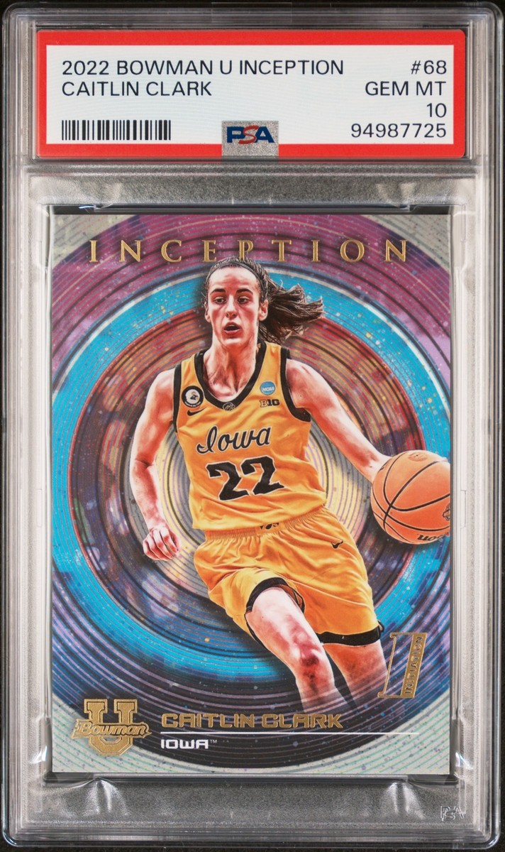 PSA 10 CAITLIN CLARK 2022-23 Bowman INCEPTION Buckeyes Fever