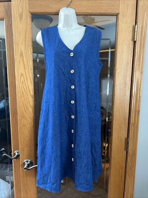 vintage denim teacher dress Vtg Tumbleweeds Maxi Jumper Button Blue USA Made Sz 10 School teacher Color:White Dark Green 050126 6 Bridesmaid Dress Trends