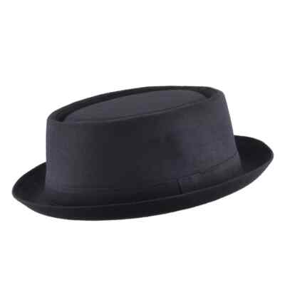 Pork Pie Hut Qualität Classic Trilby Herren Erwachsene Top Rib Hut Größen 56cm-60cm