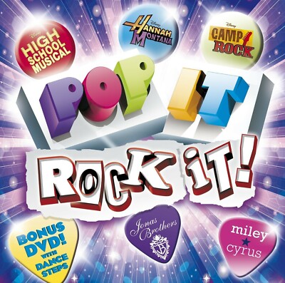 POP IT ROCK IT  CD + DVD HANNAH MONTANA, CAMP ROCK, MILEY CYRUS /+ NEU