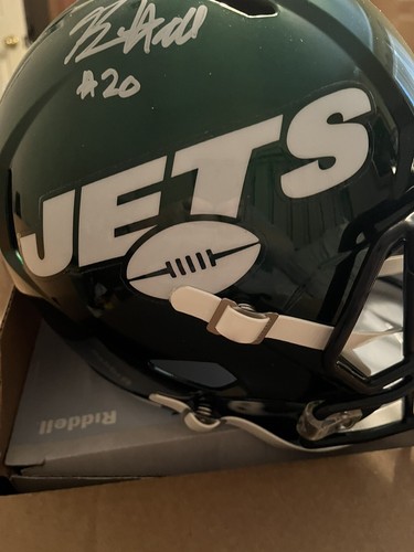 Jets Running Back BREECE HALL Auto Signed FS Replica Speed Helmet Fanatics COA - Picture 3 of 9