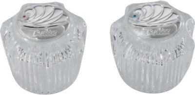NEW Genuine Delta RP5693 Clear Acrylic Handle Set Handles Lavatory Tub Faucet