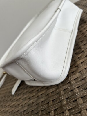 Vintage Coach White Leather No. L6C 9991 Lunch Box Crossbody Bag