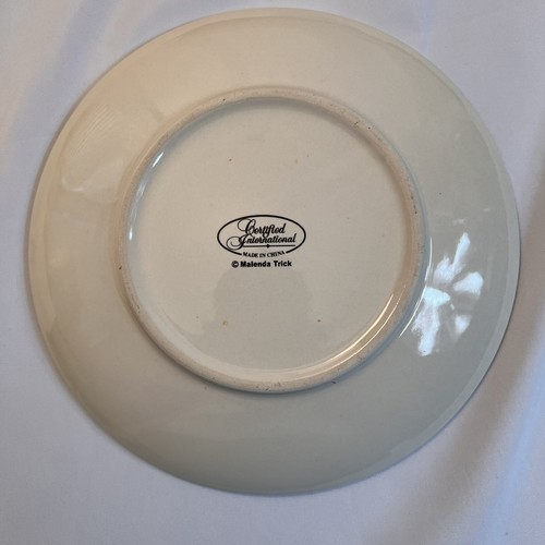 Certified International Wine And Fruit salad plates by Malenda Trick 8" Lot of 4 - Picture 4 of 5