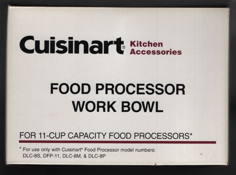 Cuisinart Deluxe 11 Food Processor Work Bowl DLC865AGTX Replacement