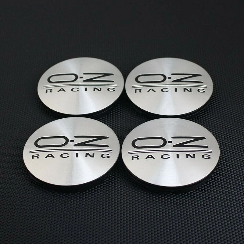4 x 63 mm für OZ Racing M595 Silber Schwarz Nabendeckel Nabenkappen Rim Hub Caps - Bild 2 von 4