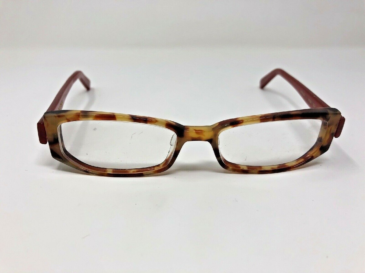 【美品】◆ アデランス VIRUGA◆ Vera Wang V184 ED 50-16 Red Tortoise Plastic Full Rim