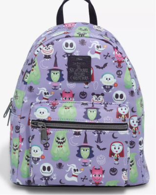 Loungefly Disney Nightmare Before Christmas Mini Backpack Chibi AOP Character Amazon.com | Loungefly Nightmare Before Christmas NBC Chibi  main image 4